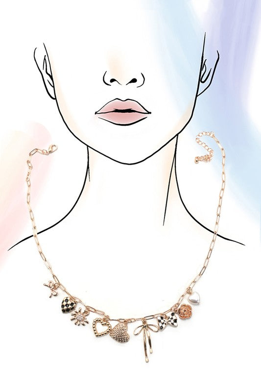 Checker Charm Necklace