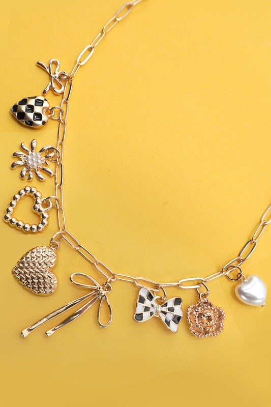 Checker Charm Necklace
