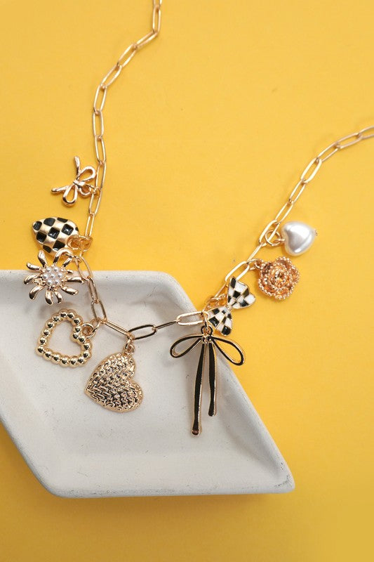 Checker Charm Necklace