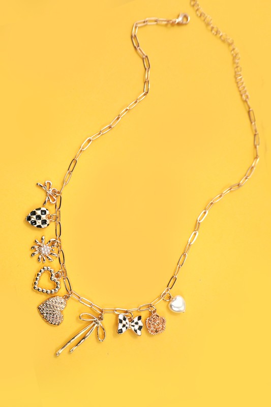 Checker Charm Necklace