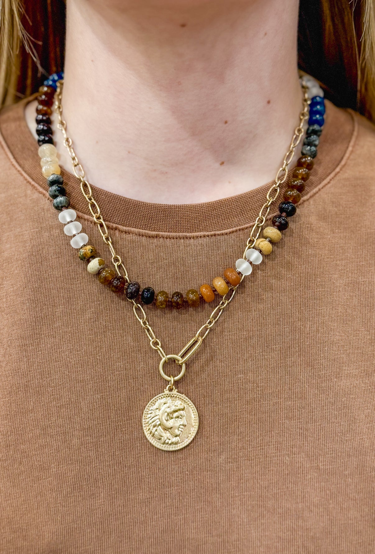 Agate Bead Necklace
