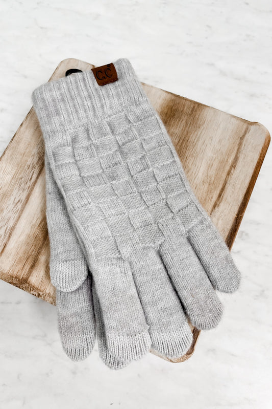 C. C. Textured Knit Gloves