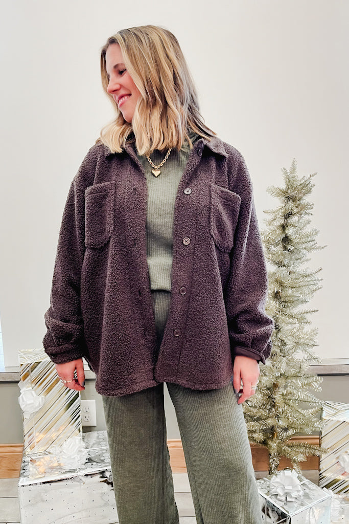 Sherpa Button Up Jacket