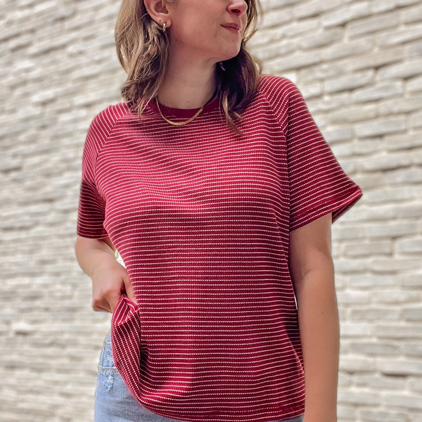 Striped Raglan Top