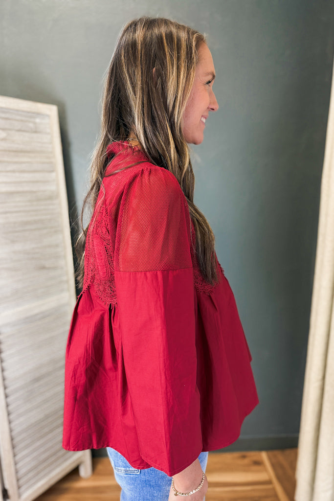 Sheer Crochet Blouse