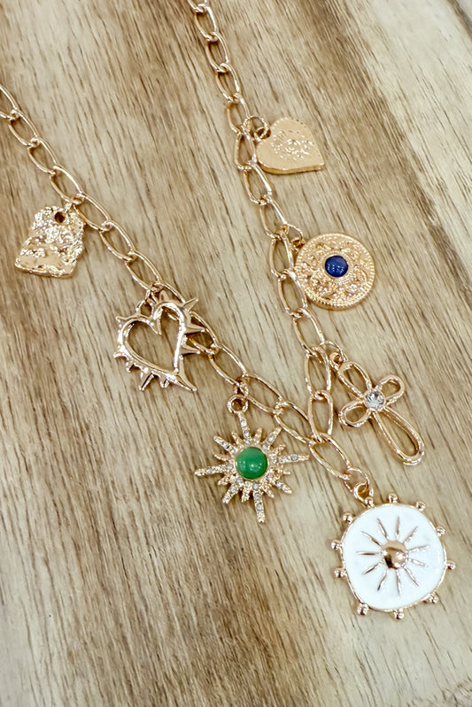 Sunburst Charm Necklace
