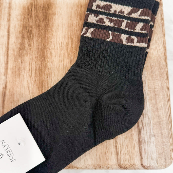Leopard Stripe Socks