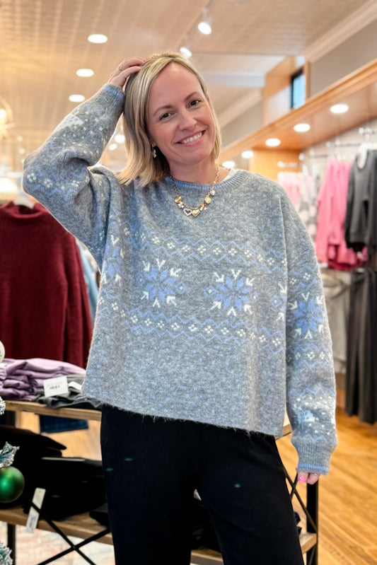 Oversized Fair Isle Sweater