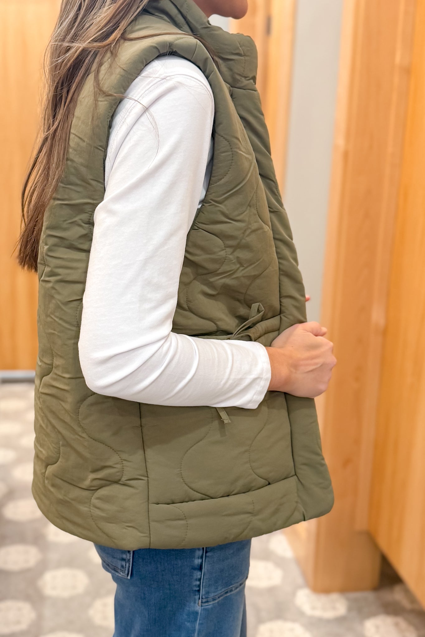 Ribbon Puffer Vest