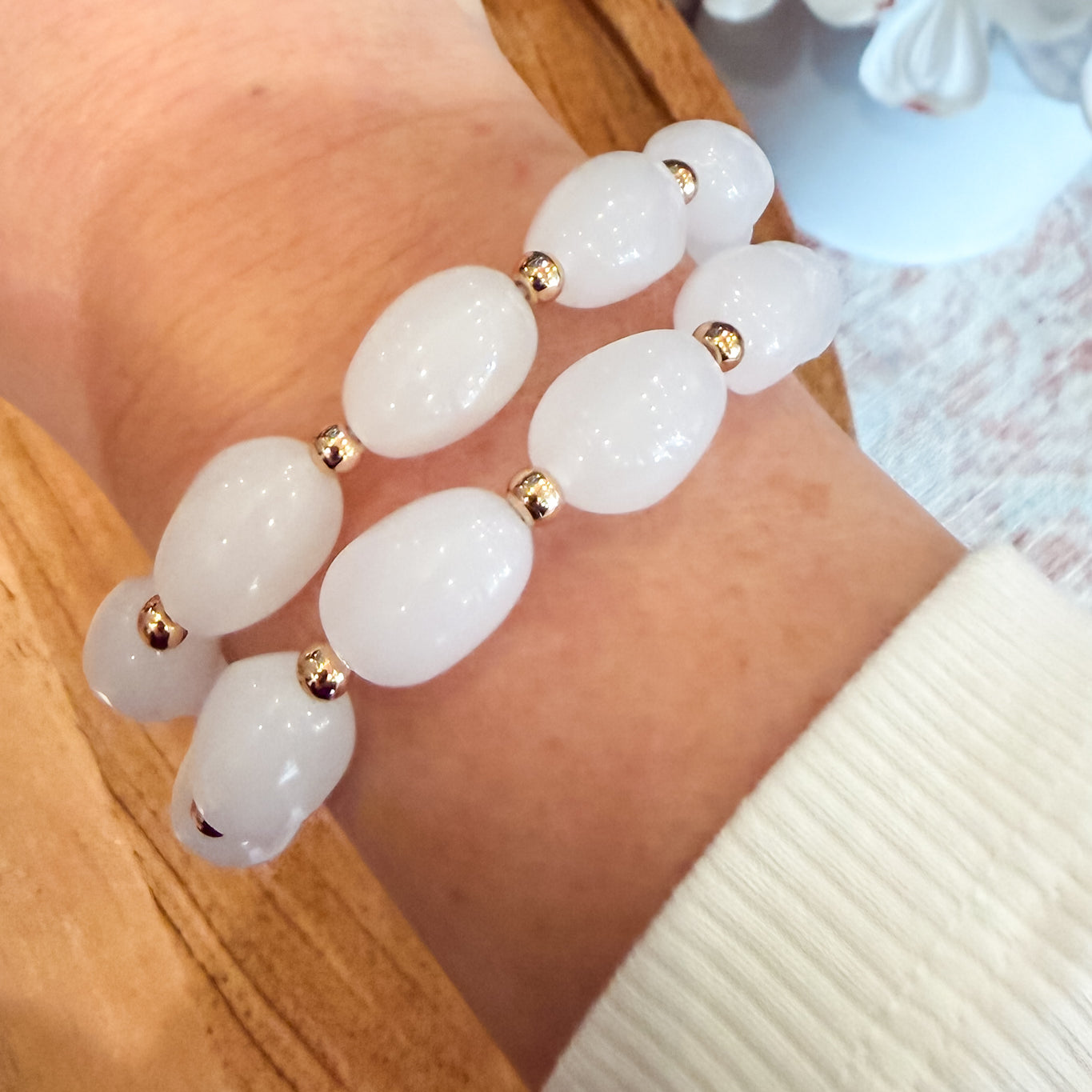Oval Acrylic Stretch Bracelet Set
