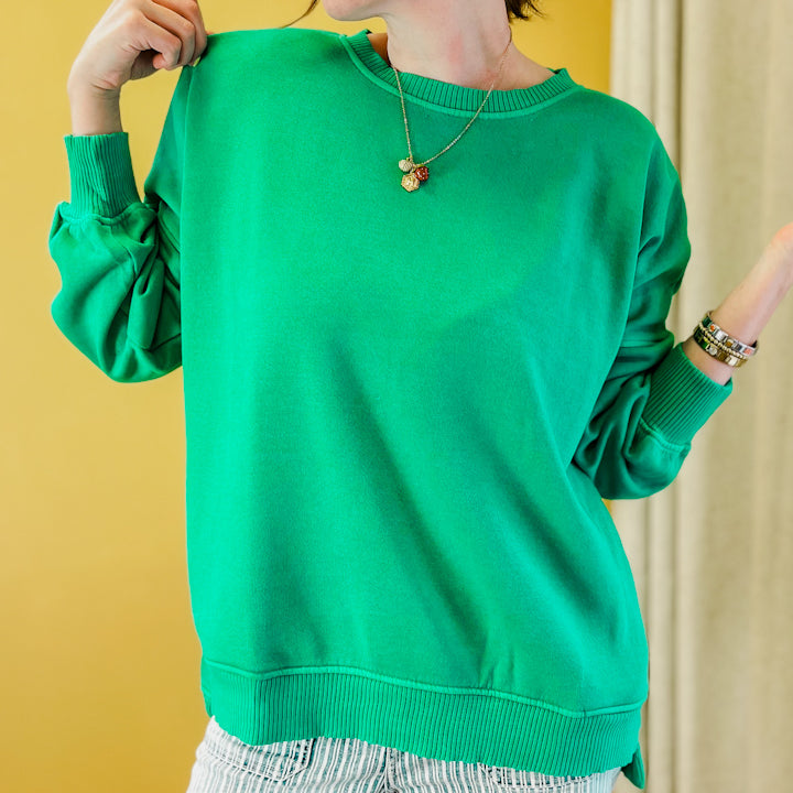 PLUS Solid Fleece Pocket Sweatshirt