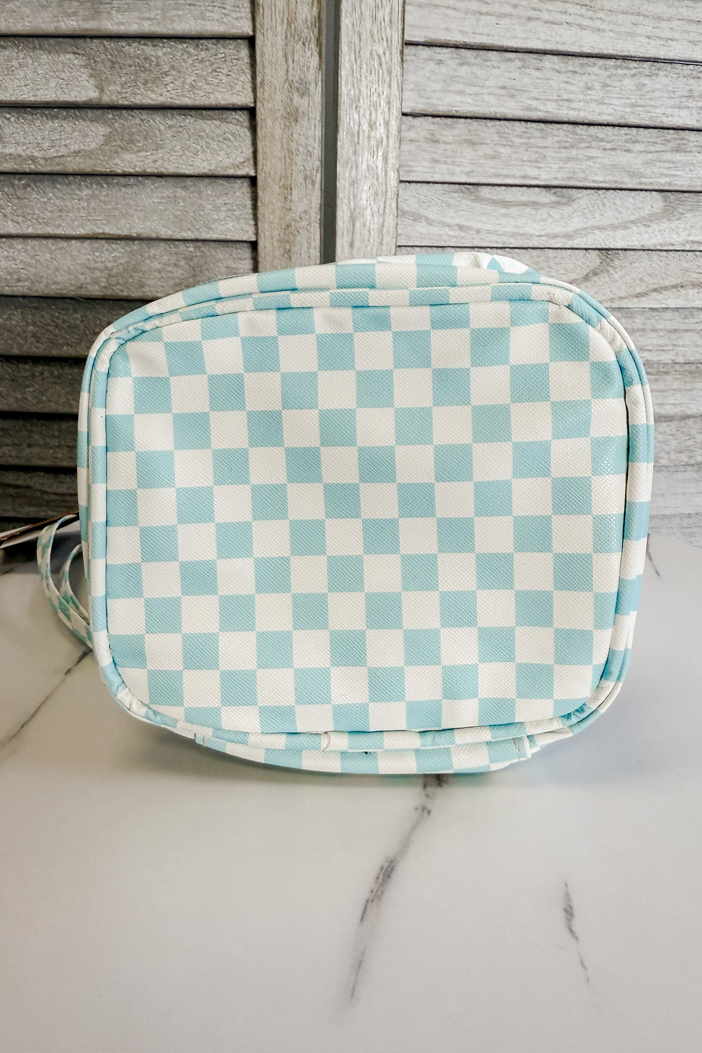 Checker Zip Pouch