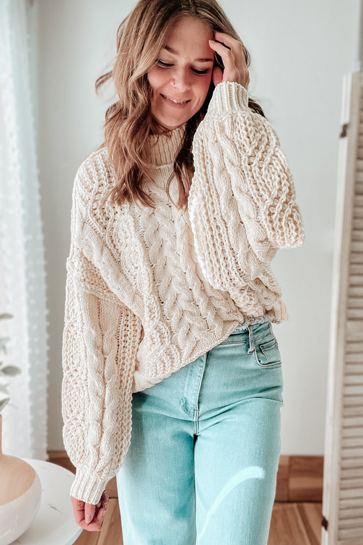 Chunky Knit Sweater, KEY Boutique