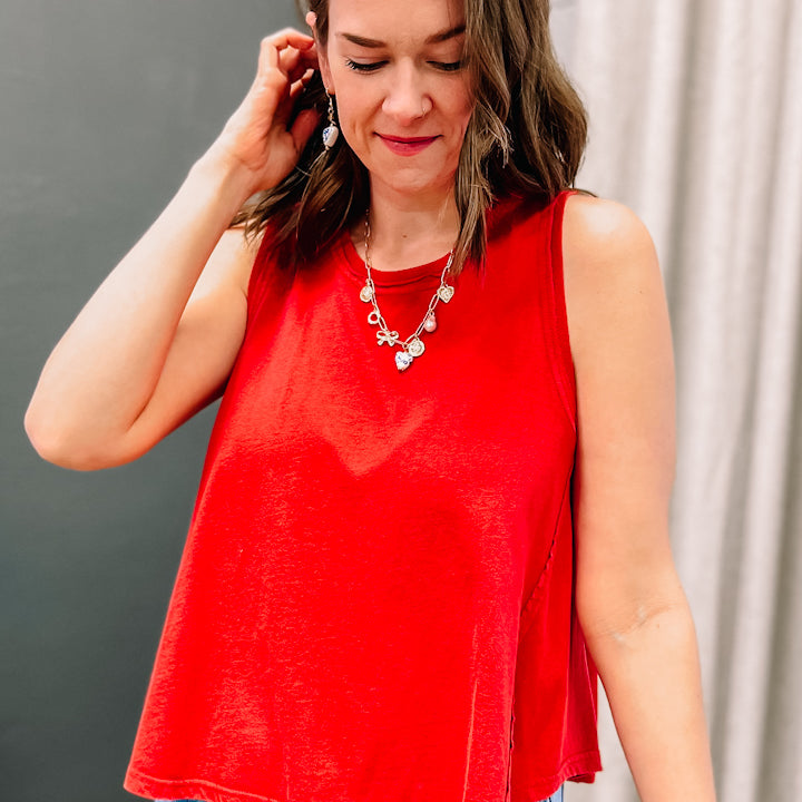 Cropped Flowy Tank