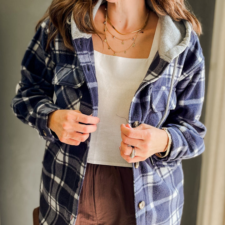 Plaid Hoodie Jacket