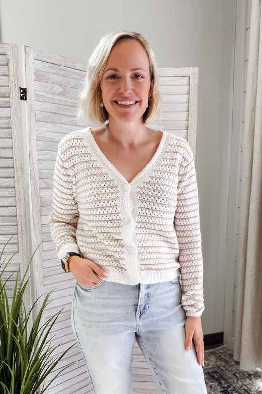 Striped Knit Cardigan