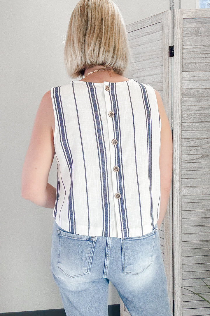 Striped Cropped Tank