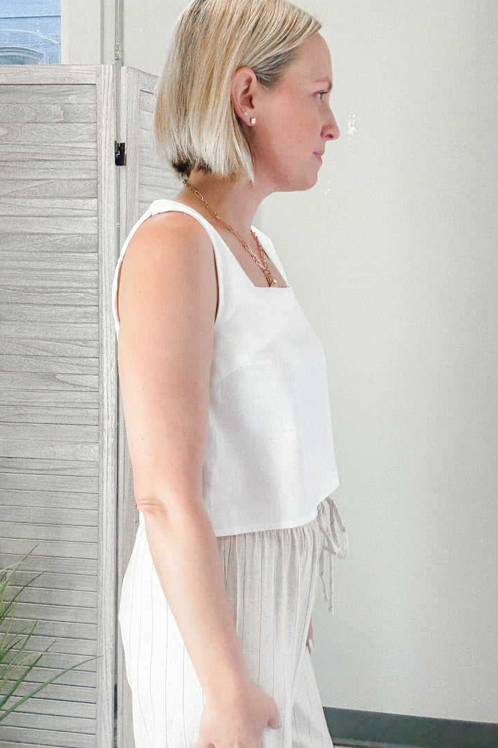 Square Neck Cropped Tank