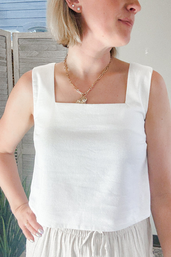 Square Neck Cropped Tank