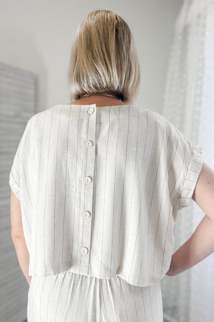 Pinstripe Crop Top