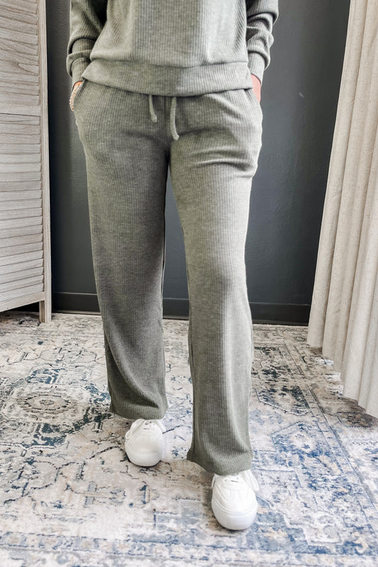 Ribbed Drawstring Lounge Pants
