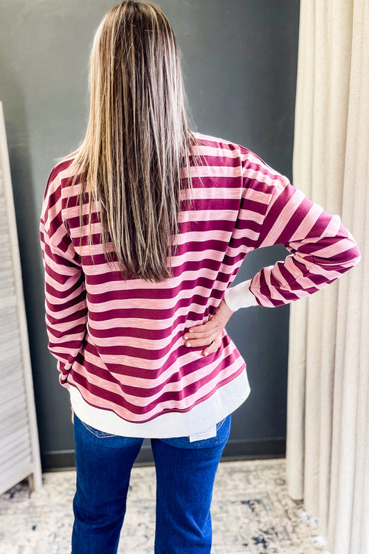 Contrast Stripe Sweatshirt