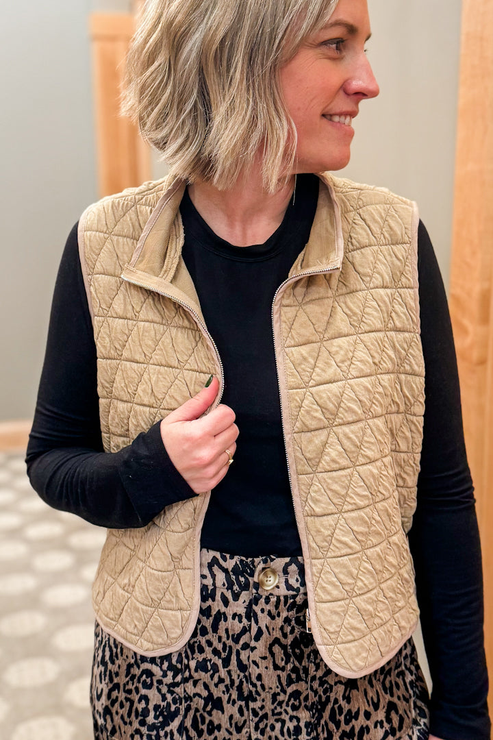 Quilted Zip Vest
