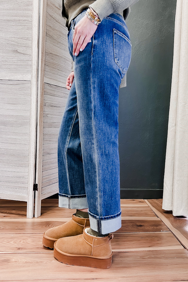 Slouchy Straight Cuffed