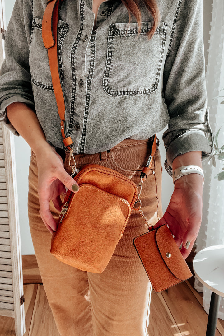 cross body vegan leather gold mustard purse