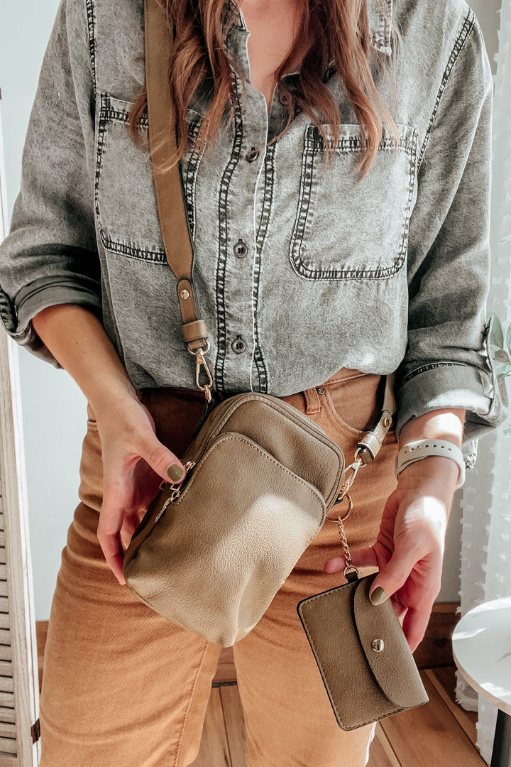 cross body vegan leather olive green purse