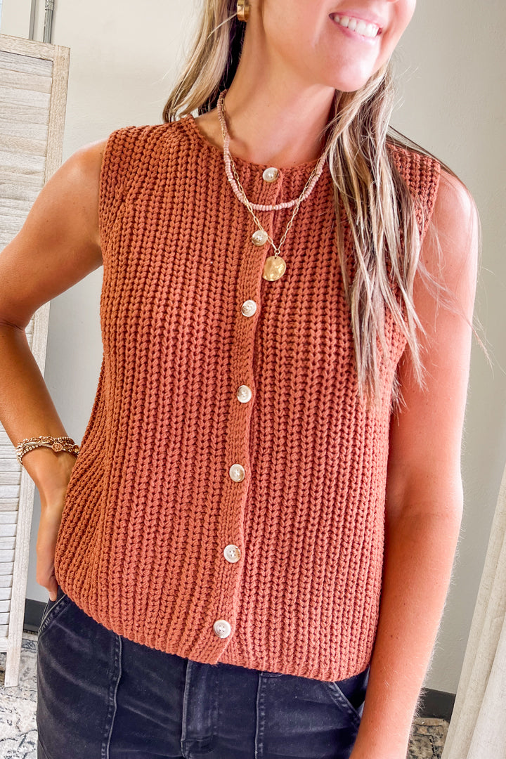 Button Sweater Vest