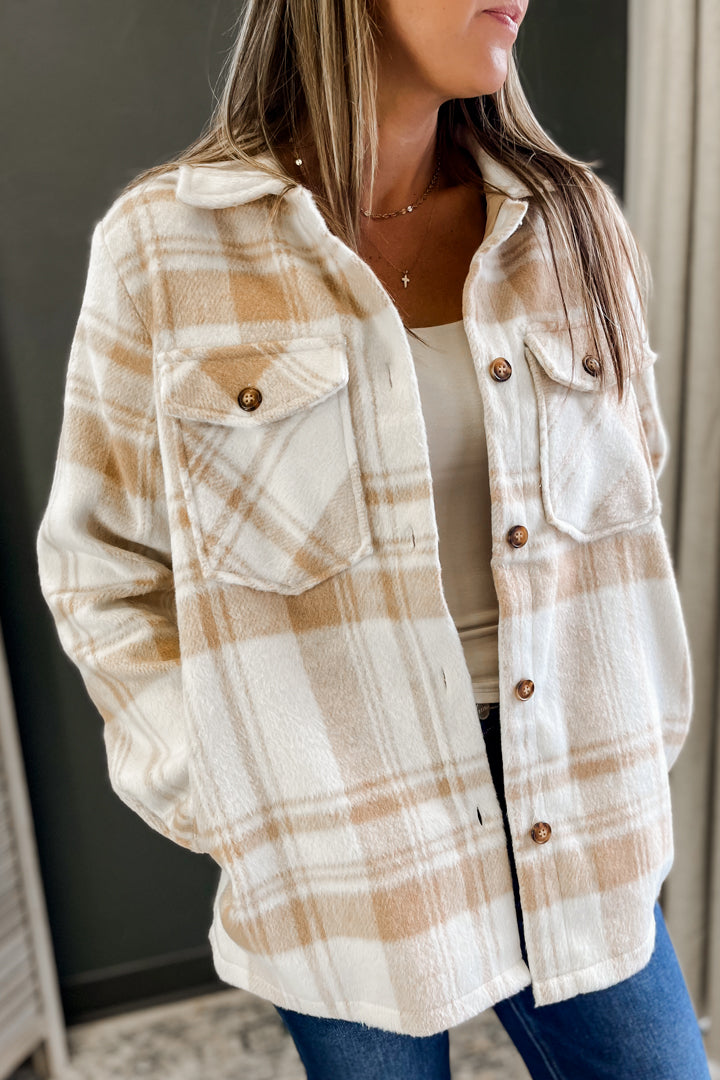 Lined Plaid Shacket KEY Boutique Nappanee IN