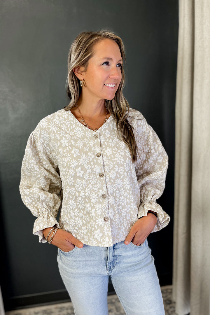 Floral Ruffle Top