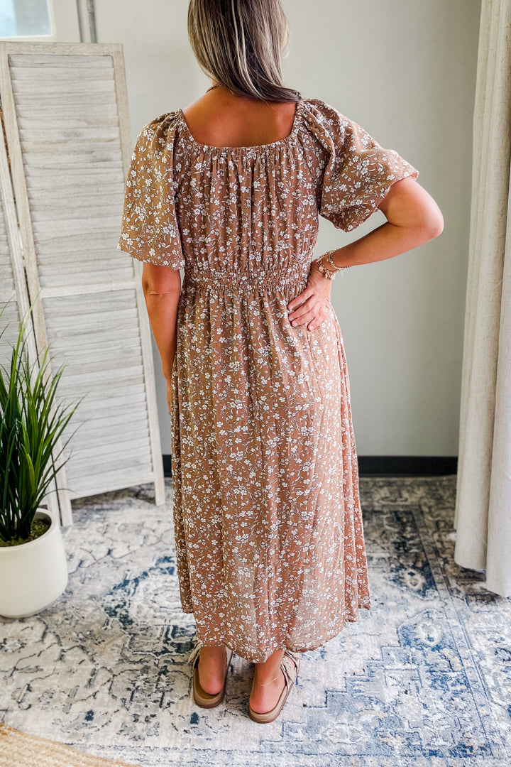 Smock Waist Midi Dress