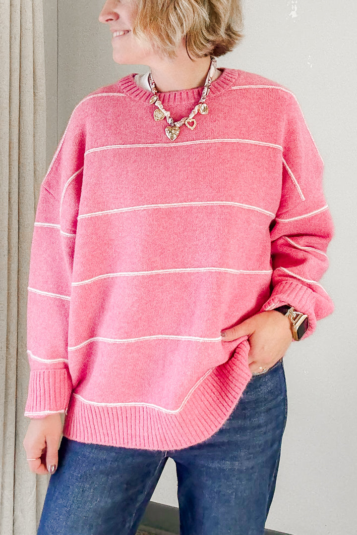 Stripe Drop Shoulder Sweater