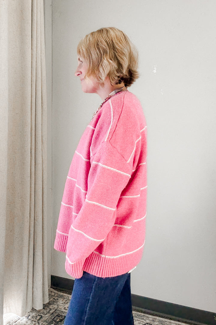 Stripe Drop Shoulder Sweater