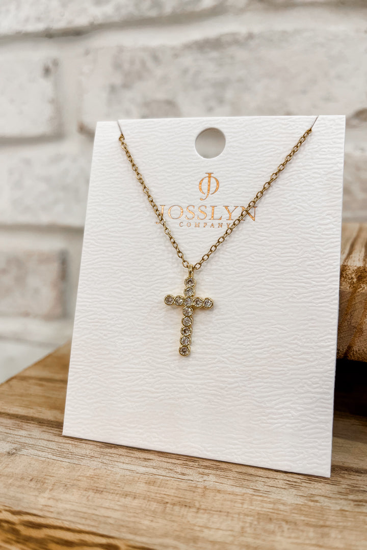 Rhinestone Cross Necklace
