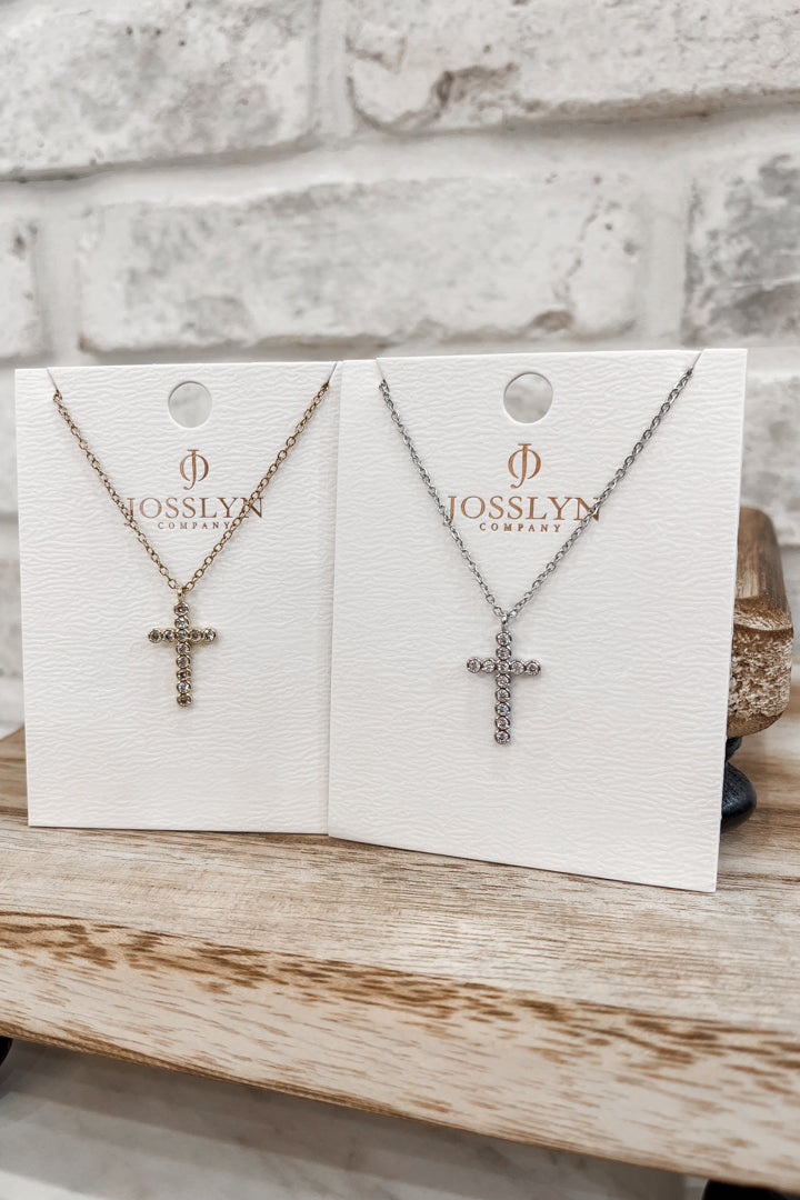 Rhinestone Cross Necklace