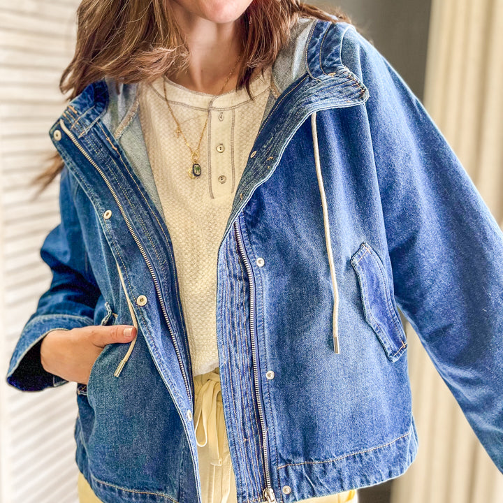 Hooded Denim Jacket