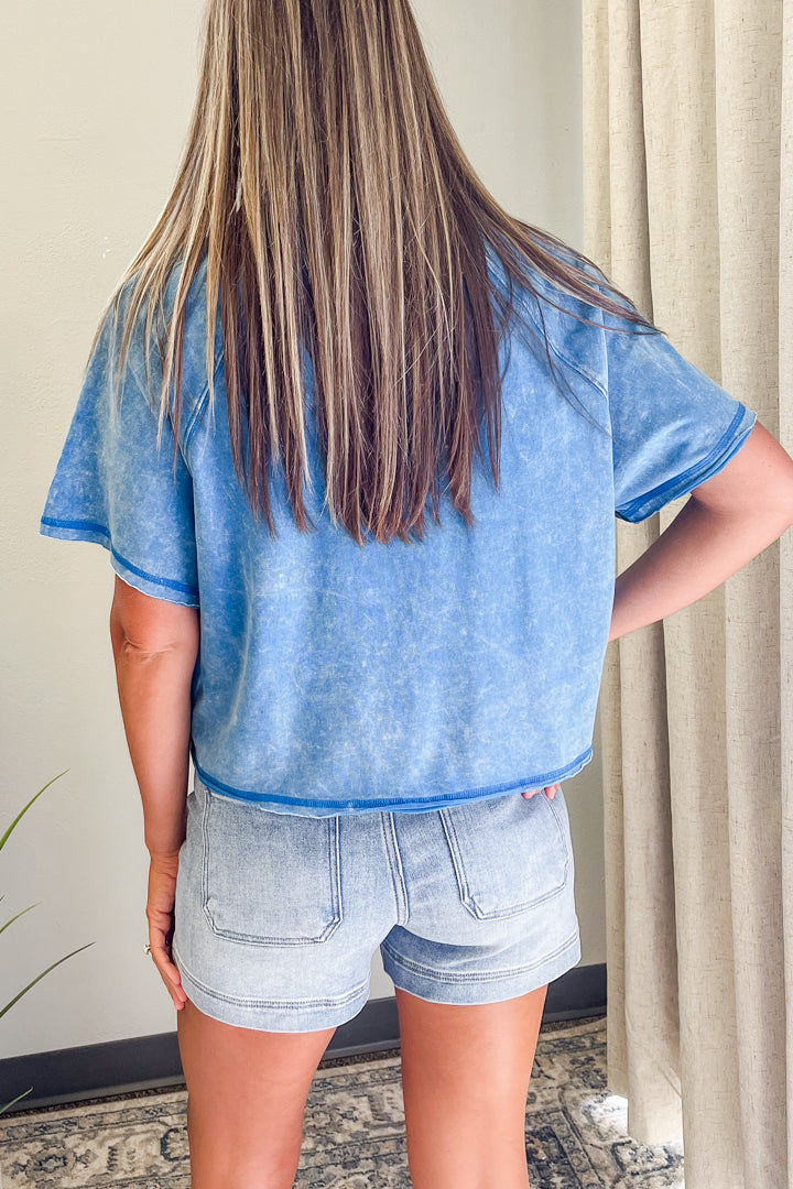 Cropped Mineral Wash Tee