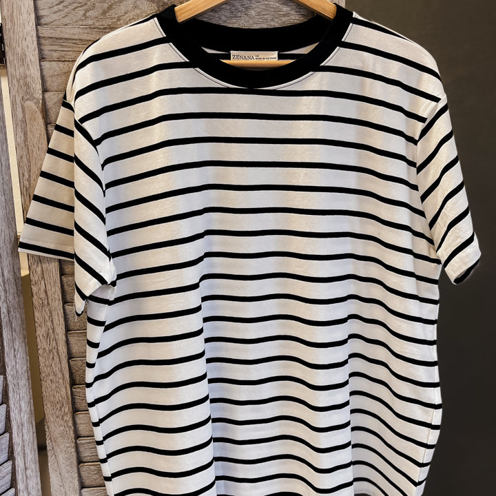 PLUS Striped Crew Neck Tee