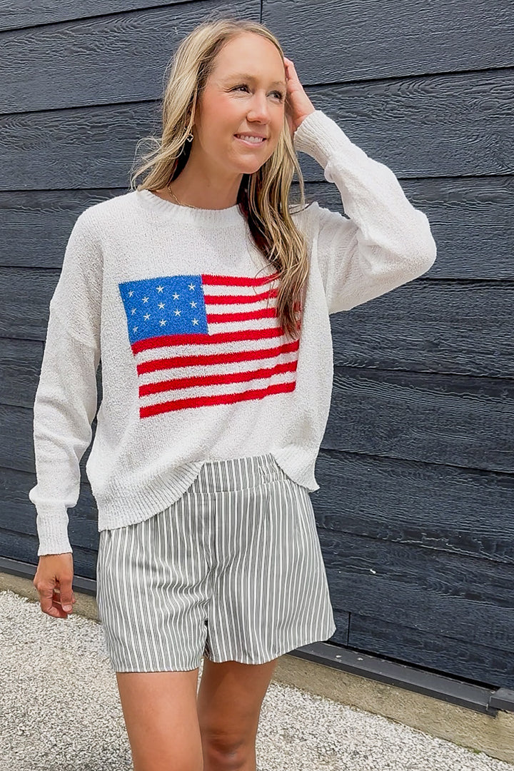 American Flag Sweater