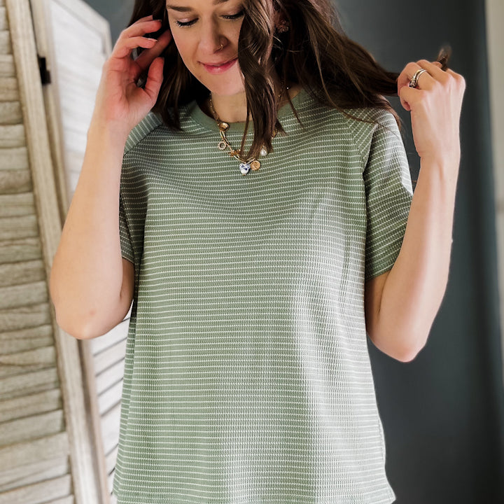 Striped Raglan Top