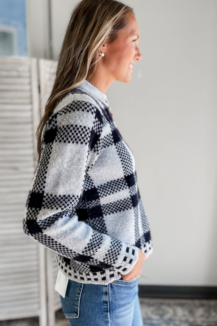 Plaid Fitted Sweater