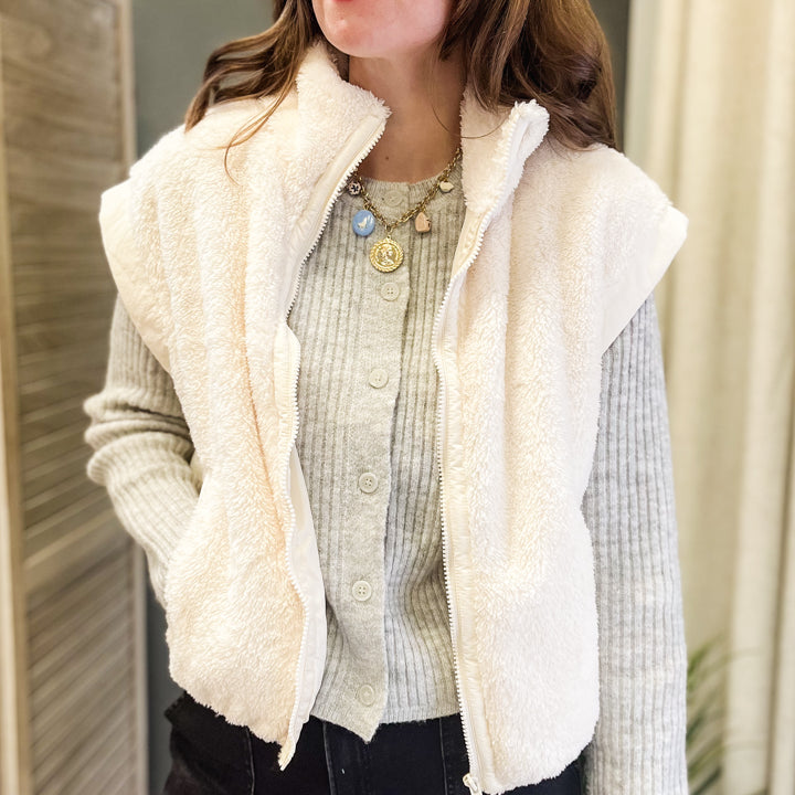 Sherpa Puffer Vest