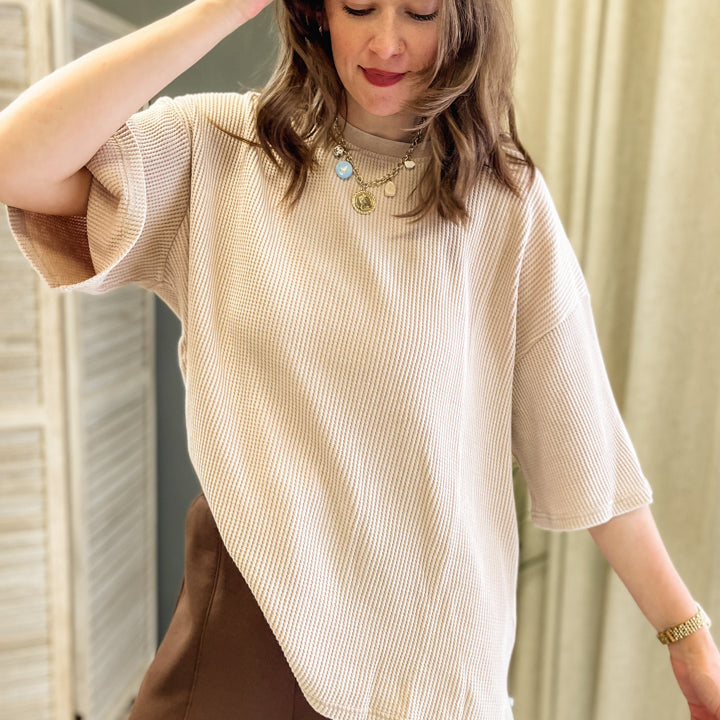 Waffle Knit Tee