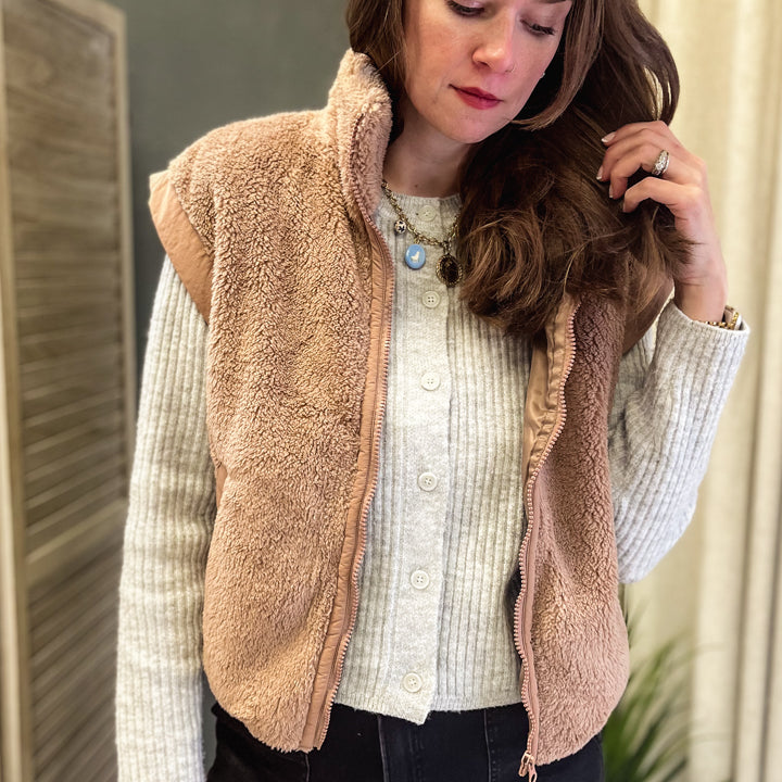 Sherpa Puffer Vest
