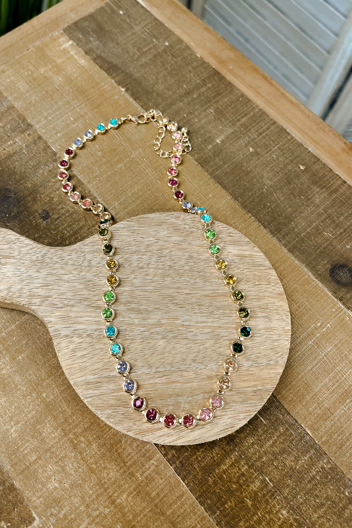 rainbow gem necklace