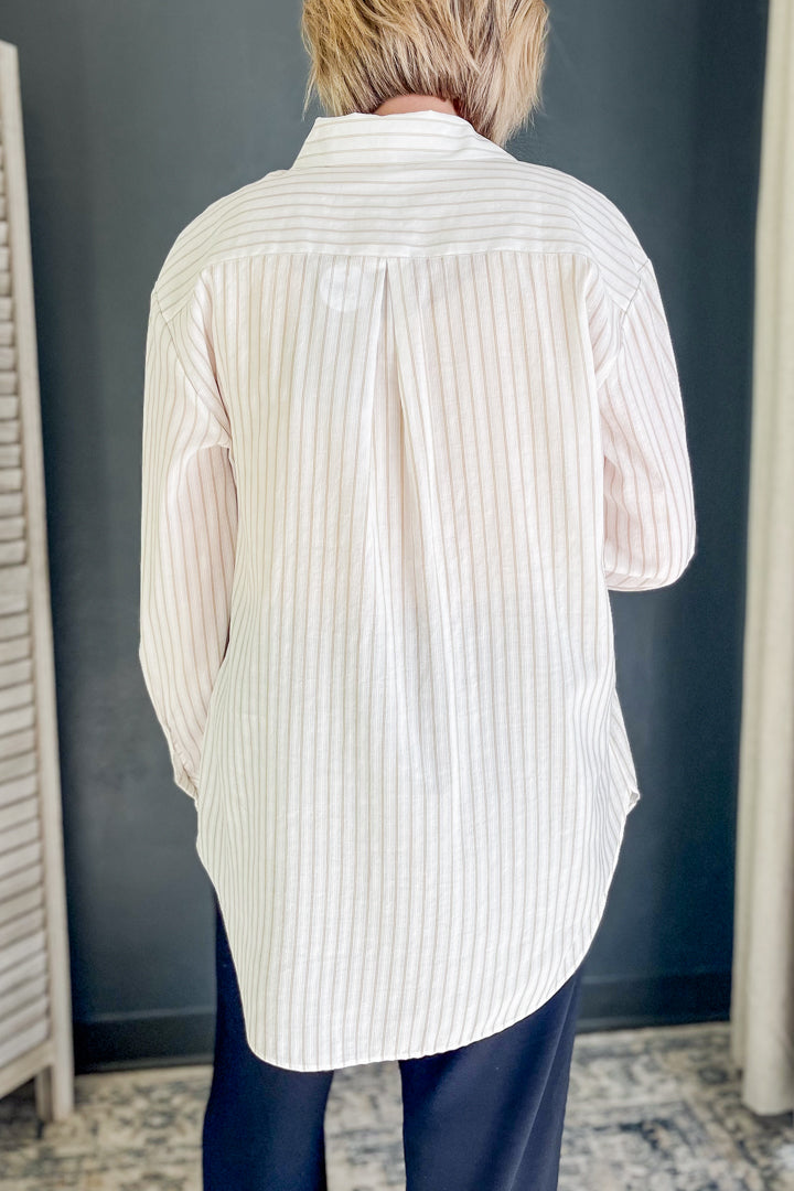 Button Down Stripe Top