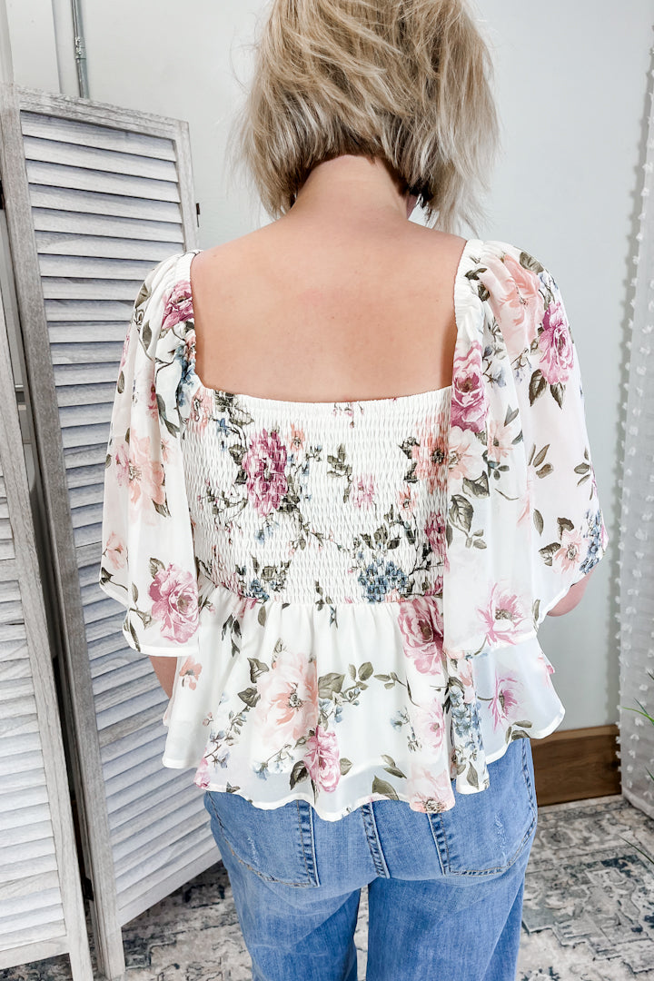 Floral Sweetheart Top